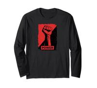 Resist Star Power Revolution Rebellion Retro Black Manga Larga
