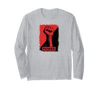 Resist Star Revolution Rebellion Retro Black Manga Larga