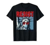 Resist Statue Liberty Bubblegum Protest Equality Camiseta