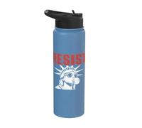Resist Statue Liberty Bubblegum Protest Equality Men Women Stainless Steel Insulated Water Bottle