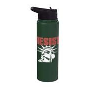 Resist Statue Liberty Bubblegum Protest Equality Men Women Stainless Steel Insulated Water Bottle