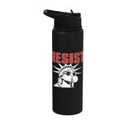 Resist Statue Liberty Bubblegum Protest Equality Men Women Stainless Steel Insulated Water Bottle