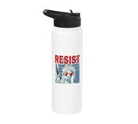 Resist Statue Liberty Bubblegum Protest Equality Stainless Steel Insulated Water Bottle