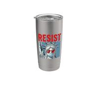 Resist Statue Liberty Bubblegum Protest Equality Vaso térmico de acero inoxidable de doble pared