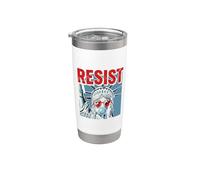 Resist Statue Liberty Bubblegum Protest Equality Vaso térmico de acero inoxidable de doble pared