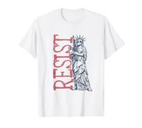 Resist Statue Liberty Bubblegum Protesta Activismo Hombres Mujeres Camiseta