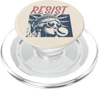 Resist Statue Liberty Bubblegum Protesta Igualdad Hombres Mujeres PopSockets PopGrip para MagSafe