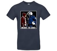 Resist to Exist Casual Ultras Hooligans - Camiseta para hombre, azul marino, L