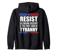 Resist Tyranny No King Pro Democracy Dies Silence I Dissent Sudadera con Capucha