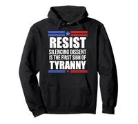 Resist Tyranny No King Pro Democracy Dies Silence I Dissent Sudadera con Capucha