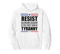 Resist Tyranny Pro Democracy Dies in Silence Dissent No King Sudadera con Capucha