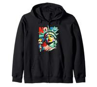 Resista a la Estatua de la Libertad, la Igualdad de los Gatos, Retro, Atrevido y Sutil Sudadera con Capucha