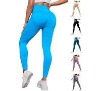 Resistance Band Leggings, 3D Anti Cellulite Leggings, High Waisted Butt Lifting Tummy Training Control for Yoga, Gym (Blue,XXL)