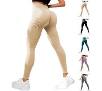 Resistance Band Leggings, 3D Anti Cellulite Leggings, High Waisted Butt Lifting Tummy Training Control for Yoga, Gym (Khaki,XXL)