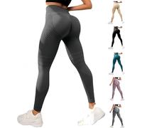 Resistance Band Leggings, 3D Anti Cellulite Leggings, High Waisted Butt Lifting Tummy Training Control for Yoga, Gym (Gray,XXL)