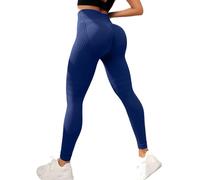 Resistance Band Leggings, Leggings with Resistance Bands Built In for Women (Navy Blue,XXL)