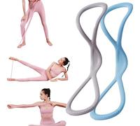 Resistance Bands, Figure 8 Exercise Bands For Women Men, Elastic Rope Stretch Bands For Yoga Pilates, Fullbody Yoga Pulling Rope For Arms, Back, Portable Shoulder Stretch with Handles(25lb + 35lb)