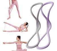 Resistance Bands, Figure 8 Exercise Bands For Women Men, Elastic Rope Stretch Bands For Yoga Pilates, Fullbody Yoga Pulling Rope For Arms, Back, Portable Shoulder Stretch with Handles(15lb + 35lb)