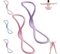 Resistance Bands, Figure 8 Exercise Bands for Women Men, for Arms, Back, Shoulder Stretch with Handles, Gift for Sports Lover/Beginner, Not Break, Portable (Pink,25+25lbs1)