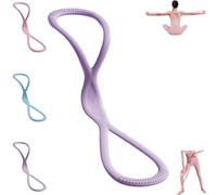 Resistance Bands, Figure 8 Exercise Bands for Women Men, for Arms, Back, Shoulder Stretch with Handles, Gift for Sports Lover/Beginner, Not Break, Portable (Purple,15lbs)