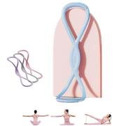 Resistance Bands, Figure 8 Exercise Bands for Women Men with Handles for Arm Shoulder, Home Fitness Portable Elastic Pull Bands for Strength Training, Yoga, Pilates (Blue,25LB)