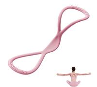 Resistance Bands, Figure 8 Exercise Bands for Women Men, Yoga Gym Fitness Pulling Rope with Handles, for Working out, Arm, Chest Expander Strap (Pink 15 lbs)
