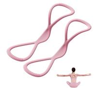 Resistance Bands, Figure 8 Exercise Bands for Women Men, Yoga Gym Fitness Pulling Rope with Handles, for Working out, Arm, Chest Expander Strap (Two Pink 15 lbs)