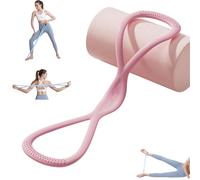 Resistance Bands, Figure 8 Exercise Bands, Resistance Band Stretch Fitness Band Figure 8 for Men and Women (Pink)