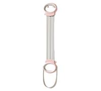 Resistance Bands Set, Yoga Stretching Strap, 3-Level Adjustable Flexibility Trainer, Durable Non-Slip Fabric Compact Workout Gear, for Women Men Home Gym Pilates Physical Exercise, 53x13x2cm Pink Gray