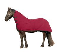 RESISTANCE Enfriador de contorno de forro polar suave y cálido de larga duración para caballo (grande (74-78 pulgadas), borgoña)