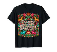 Resiste al fascismo Protesta Activista de Derechos Humanos Hombres Mujeres Camiseta gráfica económica