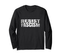 Resiste el fascismo Antifascismo Anti-Trump Justicia Libertad Manga Larga