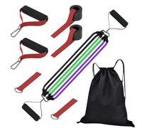 Resistencia al ejercicio Banda de látex natural Set Nivel de tensión codificado por colores Herramienta de fitness portátil ligera Home Gym al aire libre entrenamiento de viaje Yoga Pilates Strength