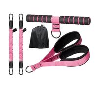 Resistencia Band Trainer, Foot Strap System, Elastic Handle Device, Full Body Workout Tool, for Fitness Ejercise Yoga Training Core Abs Arms Waist Sit Up Women Home Indoor Strength Flexibility Use