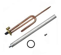 Resistencia curva 1200W + Anodo 22x300 + junta + Tornillo inoxidable termo electrico