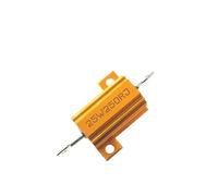 Resistencia de carcasa de aluminio 1 unidad 25 W RX24 Resistencia de alambre envuelto con carcasa de metal de aluminio 0,01R~ 30KR 1R 2R 3R 4R 5R 6R 8R 10R 20R 100R 150R 200R 1KR 10KR ohm(5K)