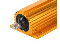 Resistencia de carcasa de aluminio amarillo Rx24-5W10W20W30W50W limitación de corriente carga precarga descarga de metal resistencia de decodificación 1,5,6,8,10,12,20,30,50,100 ohmios 1(30 vatios