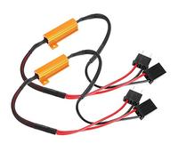 Resistencia de carga del coche, 2 uds., Decodificadores LED para coche, decodificador de faros delanteros para faros delanteros H7, Anti Hyper Flash, sin error, cabo de resistencia de carga