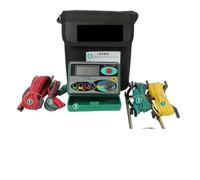 Resistencia de puesta a tierra protección contra rayos, comprobador resistencia, digital, 0-2000 ohmios, resistividad del suelo, alta precisión, DUOYI