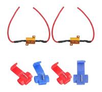 Resistencia Intermitente LED Moto 10W 39 Ohm Decodificador Anti Error 2Ud | Carcasa de Metal y ABS con Alta Disipación Térmica, Corrección de Parpadeo Rápido, Conectores Rápidos sin Cortar Cables