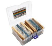 Resistencia Kit Binghe 2600 Piezas 130 valores Kit de Resistencias 1 Ohm-3 M Ohm 1 / 4W Resistencias Electronica Resistencias de película metálica con Cajas de Almacenamiento para Proyectos DIY
