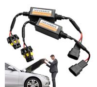 Resistencia LED,Resistencias de carga para automóviles | 2 uds. Arnés antiparpadeo para faros delanteros | Resistencia intermitente LED, cancelador de advertencia, accesorios para automó l