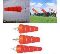 Resistente a la intemperie hecho de poliéster RipStop con cintas reflectantes y cierres de metal para un control fiable del viento al aire libre (80 cm)