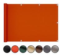 Resistente a la intemperie para balcón, 130 x 800 cm, barrera exterior para barandilla de patio, jardín, piscina, solución ideal para valla de privacidad roja