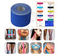 Resistente al agua para kinesiología cinta, músculo sin cortar transpirable apoyo adhesivo, deportes Wrap para fascitis plantar para rodilla codo muñeca espalda deporte y Bulk tamaño 5 cm * 5 m