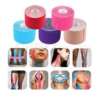 Resistente al agua para kinesiología cinta, músculo sin cortar transpirable apoyo adhesivo, deportes Wrap para fascitis plantar para rodilla codo muñeca espalda deporte y Bulk tamaño 5 cm * 5 m