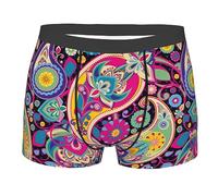 Resistente Bóxers para Hombre PAI-Sley Púrpura Rosa Colores Brillantes Boxer Briefs Transpirable Calzoncillos Bóxer XL