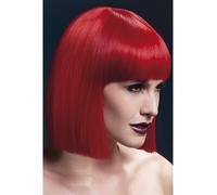Resistente Calor Peluca Lavable Styleable Mujer Disfraz Rojo Lola Bob 30