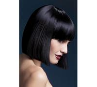 Resistente Calor Peluca Lavable Styleable Mujer Negro para Disfraz Lola Bob