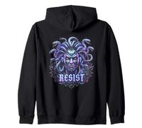 Resistir Cyberpunk Medusa AI Hacker Rebel Future Sudadera con Capucha